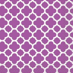 Violetinės servetėlės "Ornamentai" 24 cm.