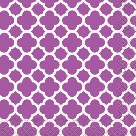 Violetinės servetėlės "Ornamentai" 33 cm.