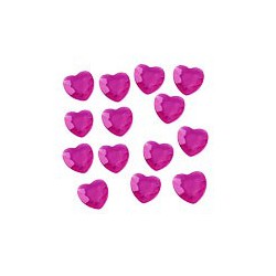 Deimantukai širdelės ryškiai rožiniai