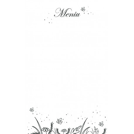 Vestuvių meniu kortelė "Vasara" PDF failas