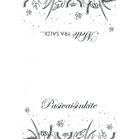 Vestuvių saldaus stalo kortelė "Vasara" PDF failas