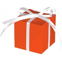 Oranžinė dėžutė kvadratas 6 cm