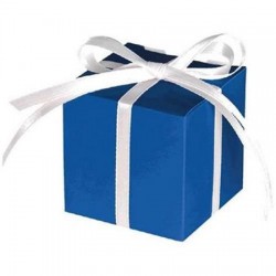 Mėlyna dėžutė kvadratas 6 cm