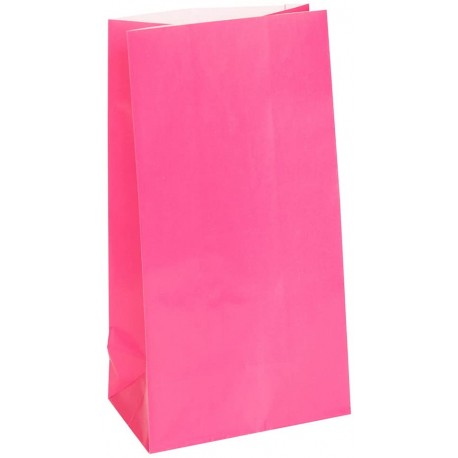 Ryškiai rožinis popierinis maišelis